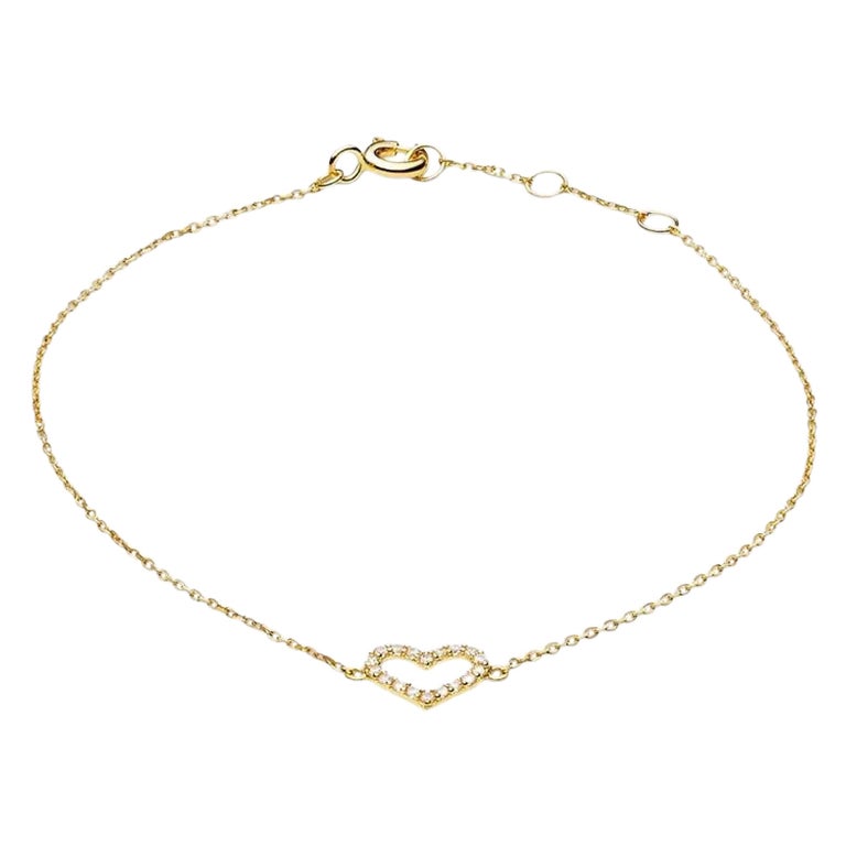 Harsaa Tiny Heart Bracelet Gold
