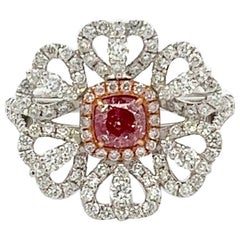 GIA Certified 0.51 Carat Pink Diamond Ring