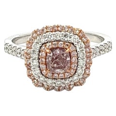 Bague en diamant rose de 0,50 carat certifié par le GIA