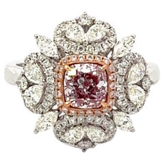 Bague en diamant rose de 0,84 carat certifié par le GIA