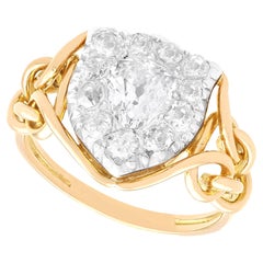 Antique 2.05 Carat Diamond and Yellow Gold Dress Ring 