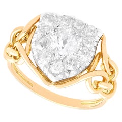 Antiker 2,05 Karat Diamant und Gelbgold Kleidring