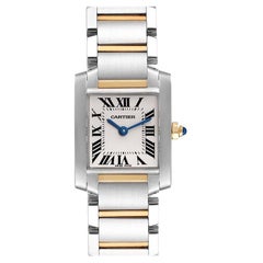 Cartier: Zweifarbige Damenuhr Tank Francaise W51007Q4
