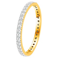 14K Gold Full Eternity Diamond Ring Wedding Band Valentines Gift for Her