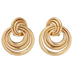 Cartier Gold Circle Earrings