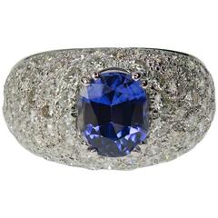 Keith Davis Sapphire Pave Diamond Gold Ring