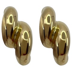 Seltene Vintage Tiffany & Co Ohrringe aus 18 Karat Gelbgold, hergestellt in Italien mit Schachtel