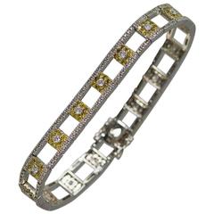 Cheri Dori Yellow and White Diamond Gold Bracelet