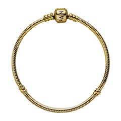 Used Pandora Moments Snake Chain Bracelet 14k Gold