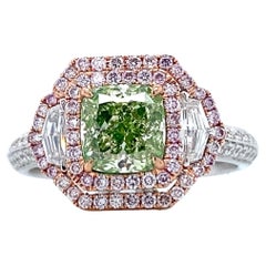 Emilio Jewelry Gia Certified Fancy Light Brownish Green Diamond