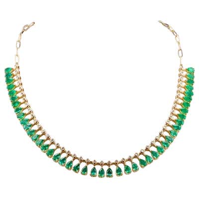 Emerald tennis necklace Clearance