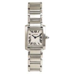 Cartier Ladies Stainless Steel Tank Francaise Quartz Wristwatch