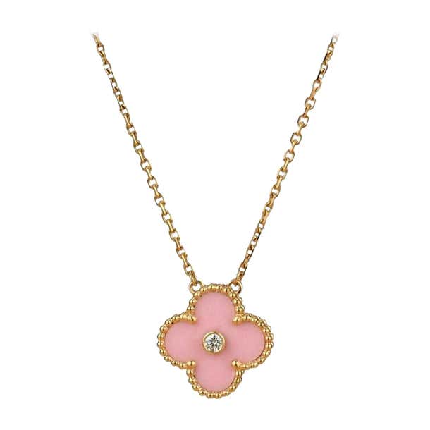 Van Cleef and Arpels Diamond Porcelain Limited Edition Alhambra Rose ...