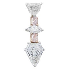 Emilio Jewelry Gia Certified Shield Pink Diamond Pendant