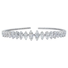 Emilio Jewelry Flexibler Marquise-Diamant-Armreif