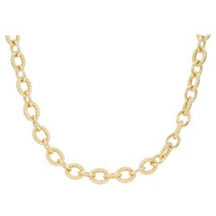 David Yurman Collana a catena ovale con cavo in oro giallo 18 carati da 22 pollici
