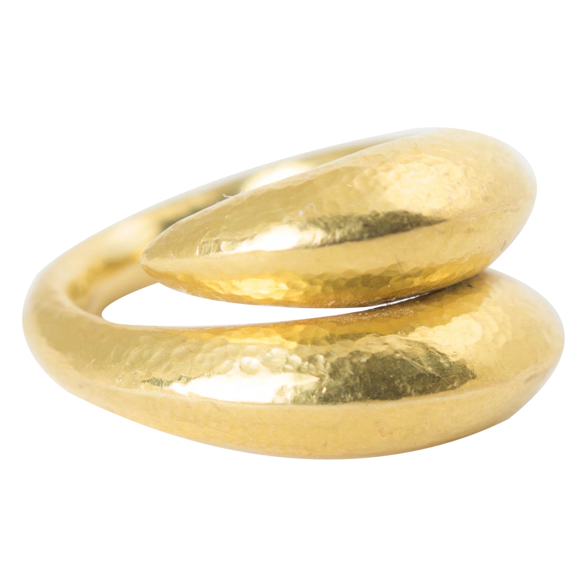 Ilias Lalaounis Hammered 18k Gold Hellenistic Ring