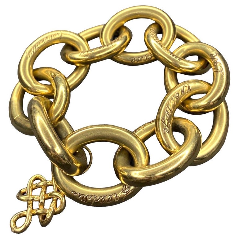 Diane Von Furstenberg for H. Stern "Sutra" 18K Large Gold Link Bracelet For  Sale at 1stDibs