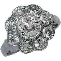 2.92 Carat Diamond Gold Engagement Ring