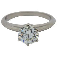 Tiffany & Co. 1.10 carat Round Diamond Platinum Engagement Ring