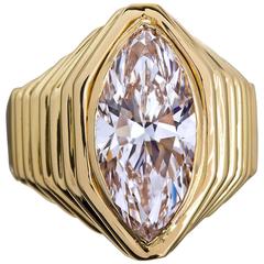 Bulgari 5.04 Carat Marquise Diamond Engagement Ring GIA Cert 6