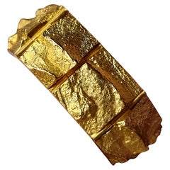 Bracelet brutaliste Lapponia - Golden Stream. Conçu par Björn Weckström.