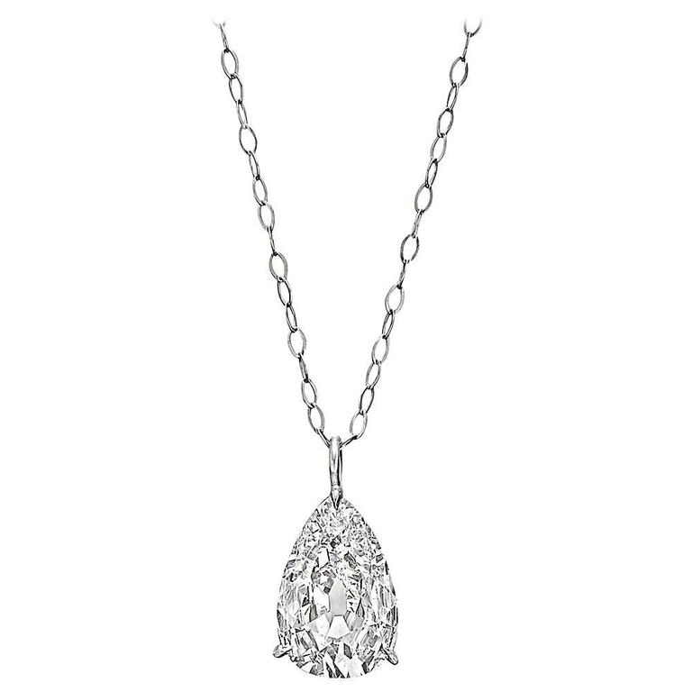 Betteridge 2 03 Carat Gia Cert Pear Shaped Diamond Platinum Solitaire Pendant At 1stdibs - Diamond Pear Solitaire Pendant Betteridge 2 03 Carat Gia Cert Pear Shaped Diamond Platinum Solitaire Pendant At 1stdibs - Diamond Pear Solitaire Pendant