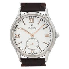 Rolex Stainless Steel Manual Wind Dress Wristwatch Ref 4498 1950s