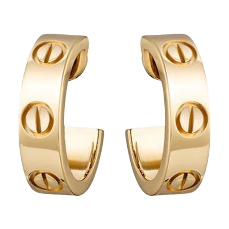 Cartier Love Gold Hoop Earrings at 1stDibs cartier love hoop earrings