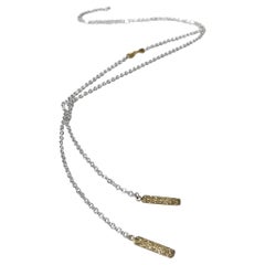 Keiko Mita 14 Karat Gold und Sterlingsilber Mai Lariat Kette Halskette