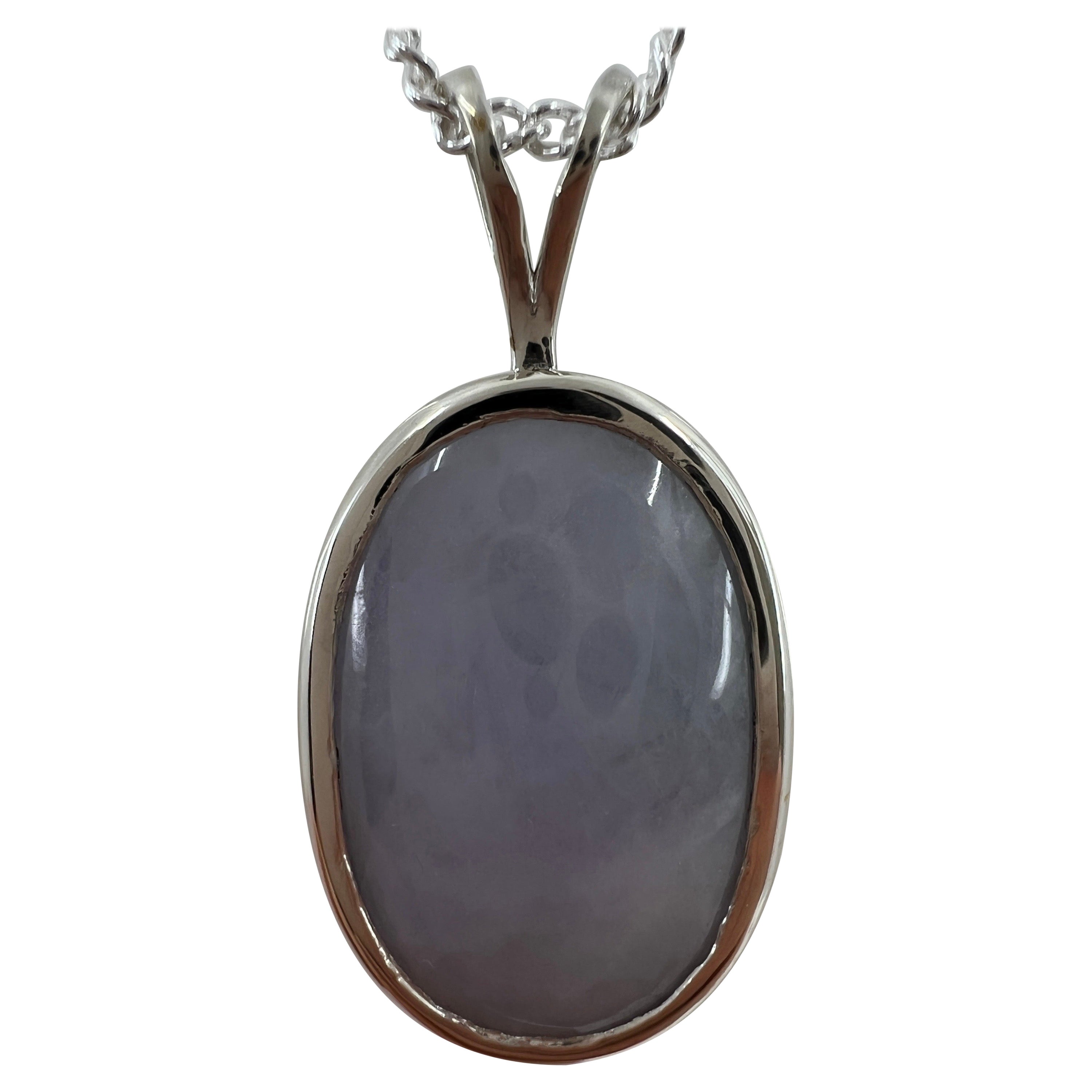 9.10ct GIA Certified Untreated Violet Purple Jadeite Jade A Grade Pendentif