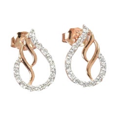 14k Gold Diamond Stud Earrings Bridal Earrings Fine Gold Diamond Earrings