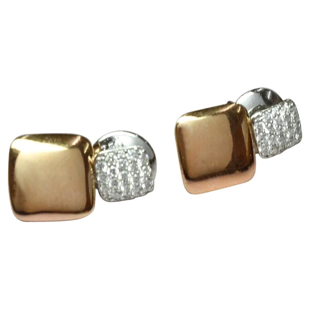 18k Gold Diamond Stud Earrings Dainty Fashion Earrings For Sale