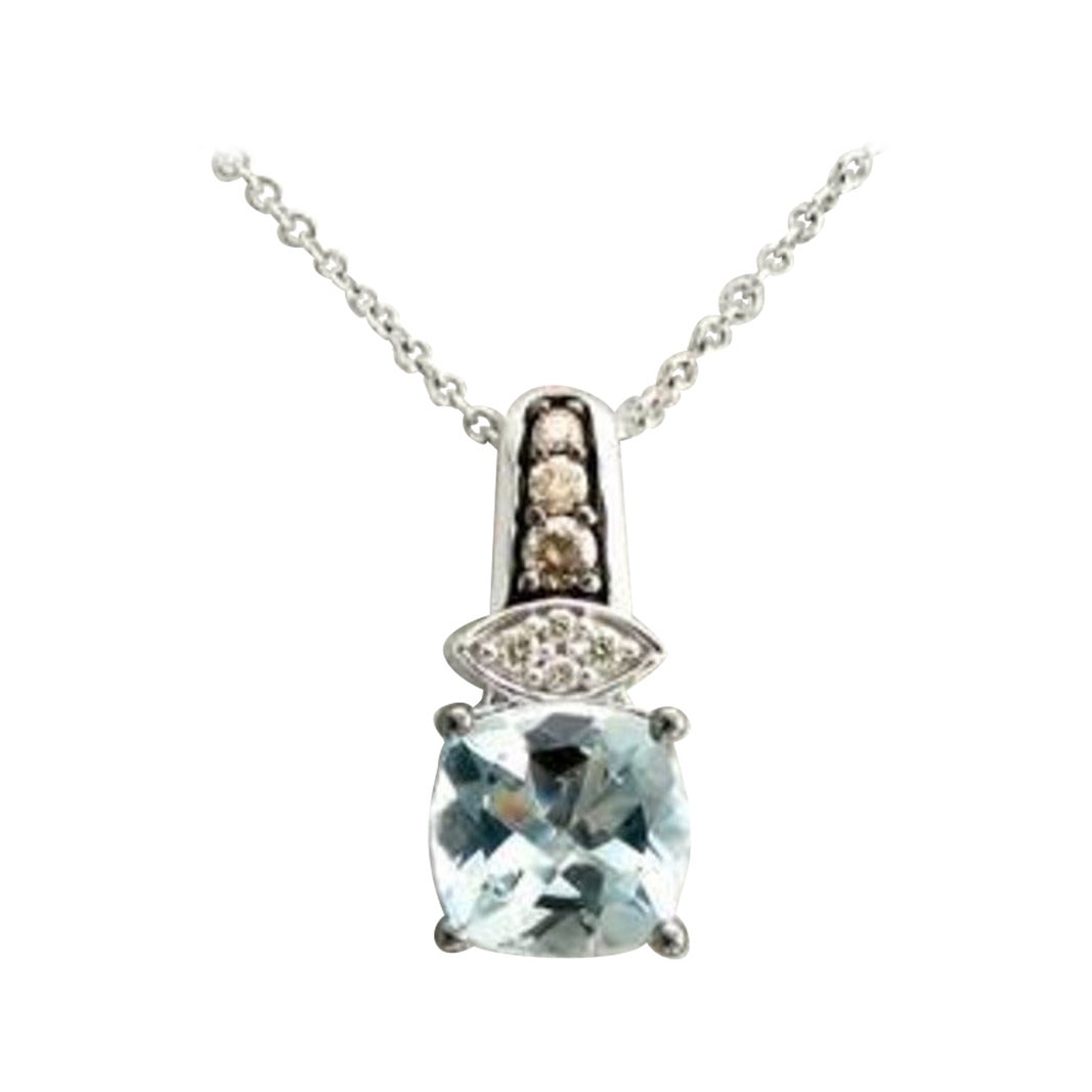 Le Vian Chocolatier Pendant Featuring 1 1/6 Cts. Sea Blue Aquamarine, 1/20 Cts