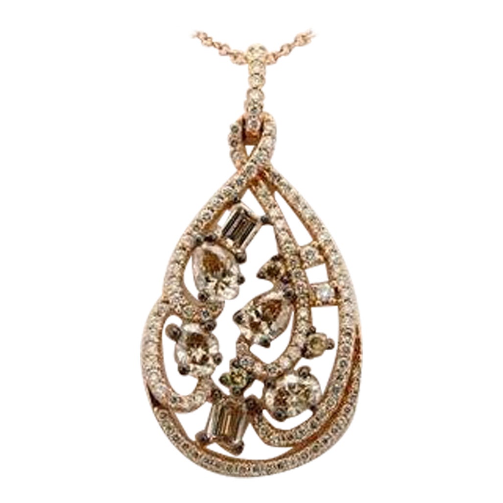 Le Vian Pendant Featuring 1 3/8 Cts. Chocolate Diamonds, 1/2 Cts. Vanilla For Sale