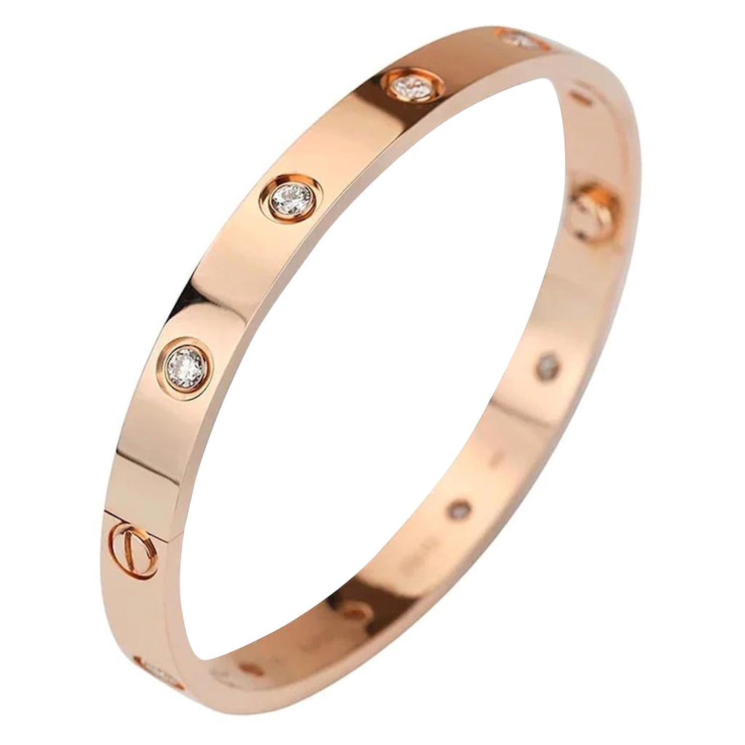 Cartier Love Bracelet 10 Diamond In Yellow Gold For Sale At 1stdibs