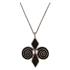 Collana vintage Ola Gorie in argento sterling con ciondolo Skara Brae