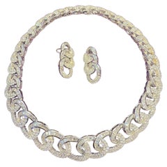 Diamond Necklace & Earrings Set