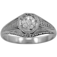 Art Deco .40 Carat Diamond Gold Engagement Ring Art Deco .40 Carat Diamond Gold Engagement Ring