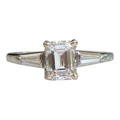 Vintage 1940’s 1.1ct Diamond Platinum Engagement Ring