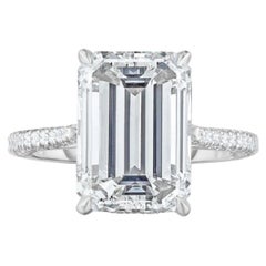 GIA Certified 1.40 Carat Diamond Long Eemerald Cut Natural Diamond Ring