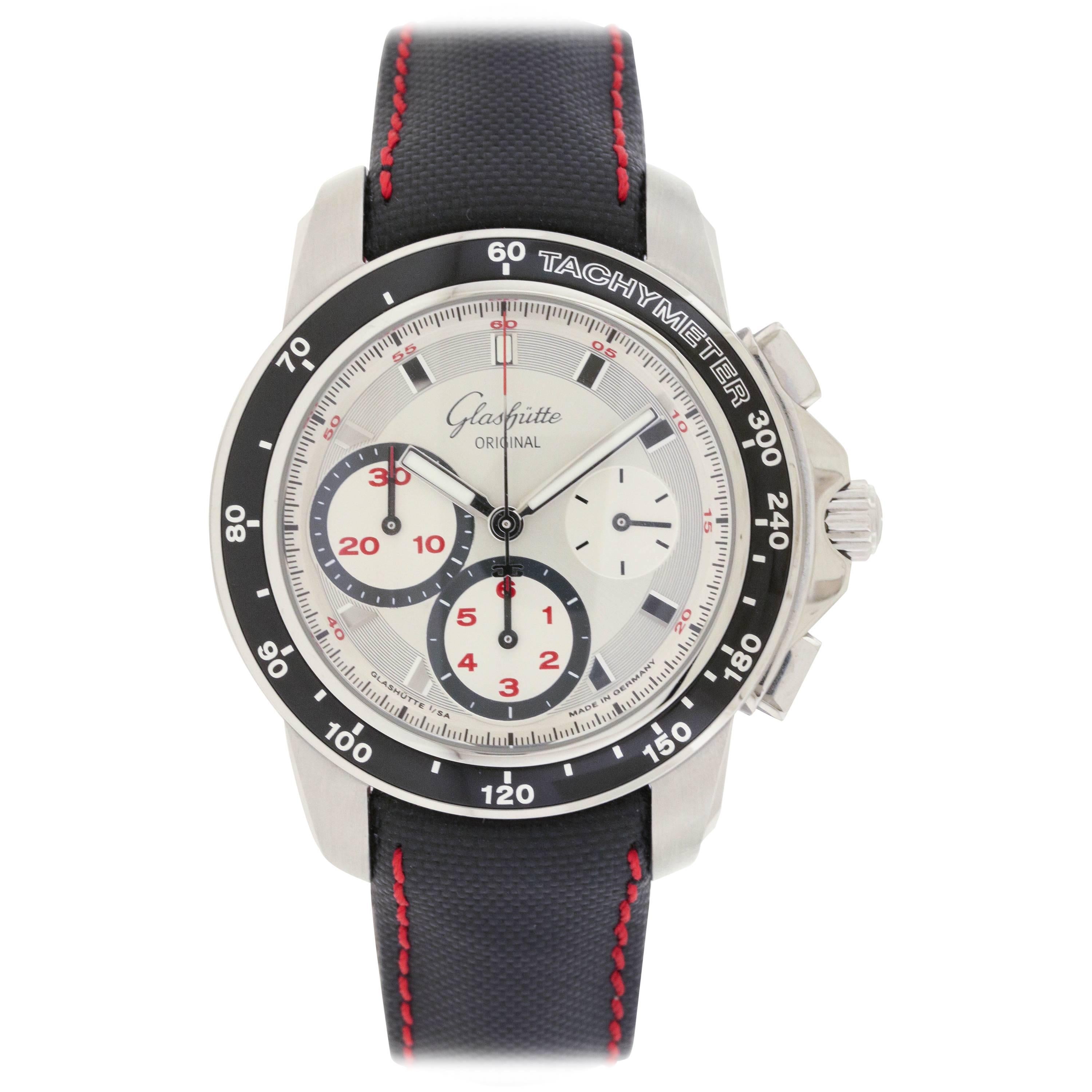 Glashutte Stainless Steel Original Evolution Sport Chronograph Wristwatch