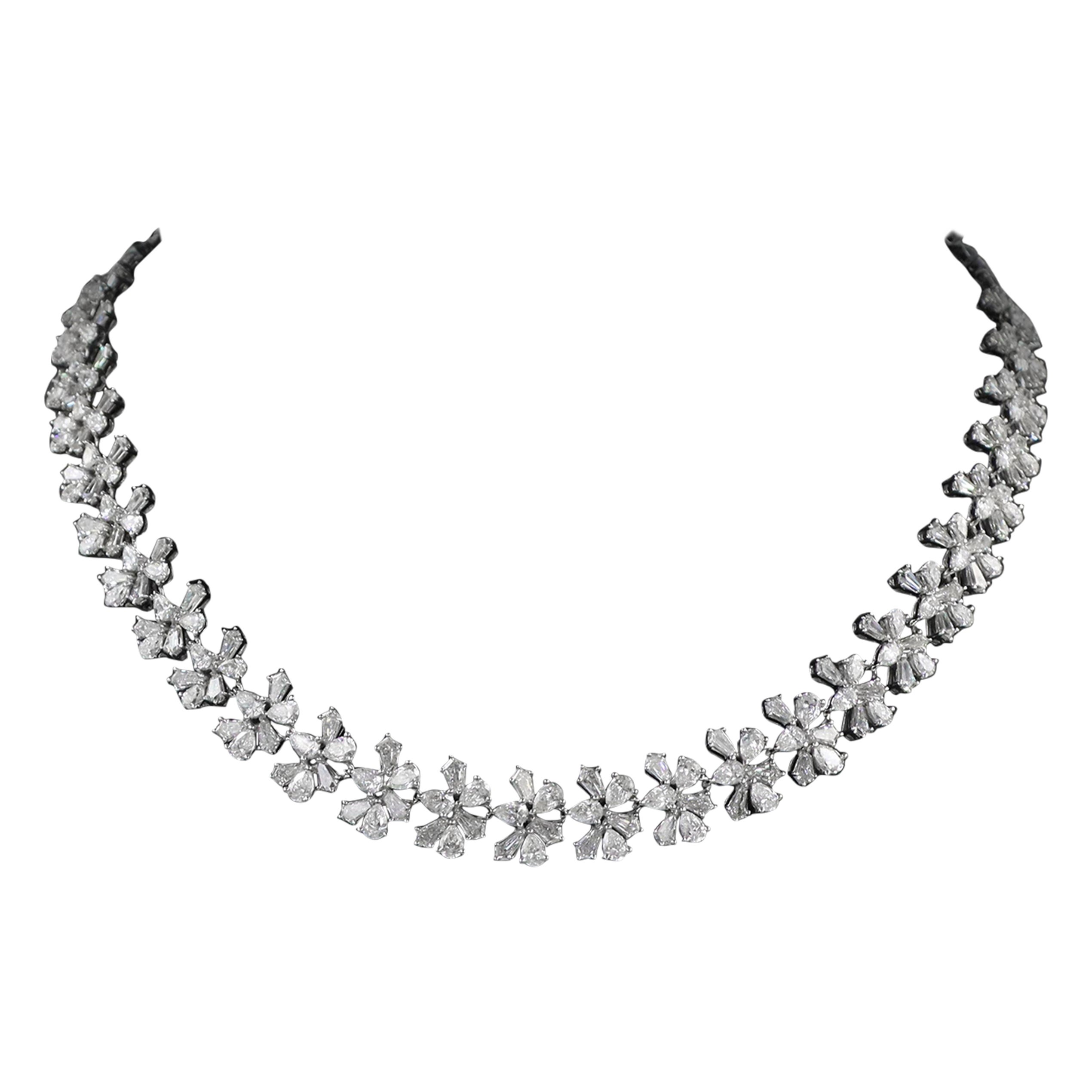 Emilio Jewelry Elegant Diamond Kite Necklace 