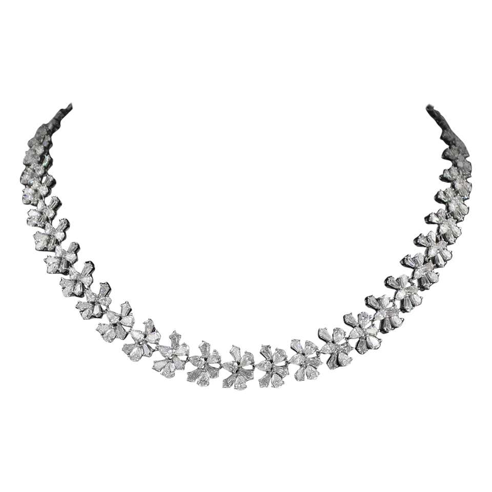 Elegant Diamond Platinum Cluster Design Necklace At 1stDibs Diamond elegant-diamond-platinum-cluster-design-necklace-at-1stdibs-diamond