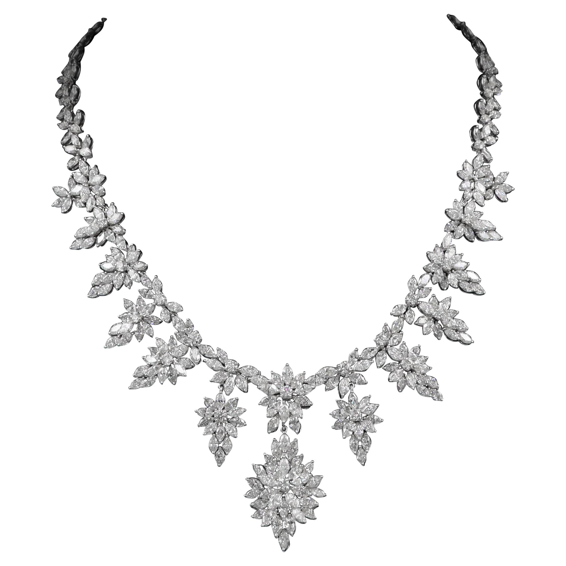 Emilio Jewelry 30.00 Carat Red Carpet Diamond Necklace 