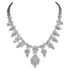 Antique Emilio Jewelry 30.00 Carat Red Carpet Diamond Necklace 