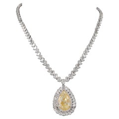 Emilio Jewelry Certified 83.00 Carat Fancy Diamond Necklace 