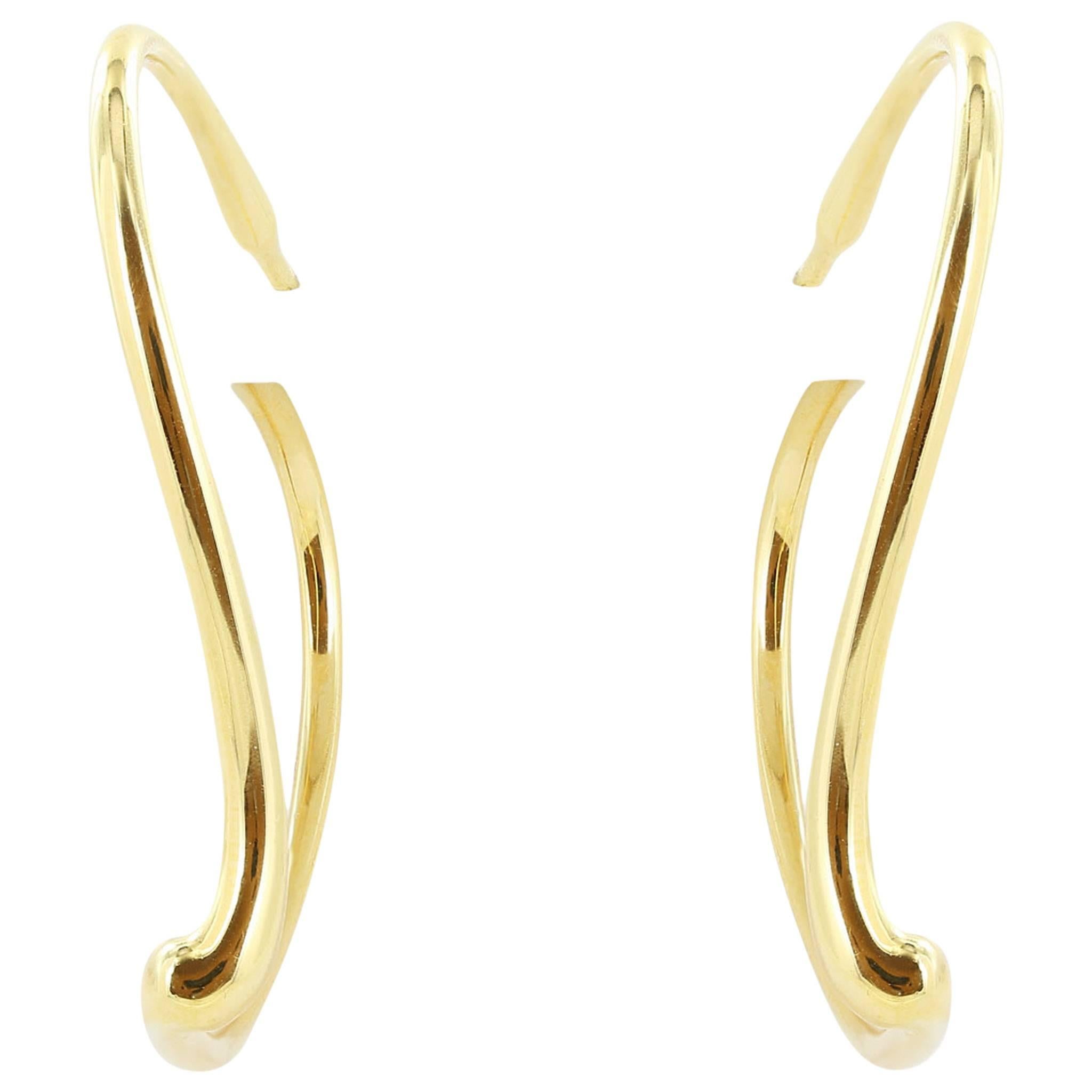 Tiffany & Co. Gold Heart Hoop Earrings