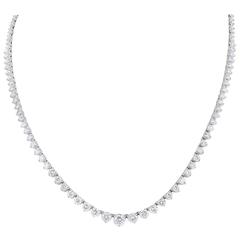 5.00 Carat Diamond Gold Riviere Necklace