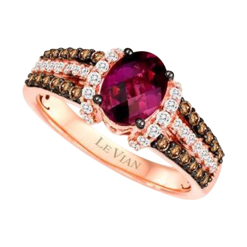 Grand Sample Sale Ring featuring Raspberry Rhodolite Vanilla Diamonds , For Sale